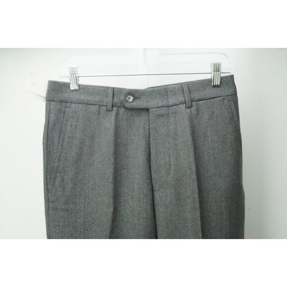 Burberry London Gray Flannel Wool Blend Dress Pants Trousers 46 EU Brand NEW